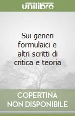 Sui generi formulaici e altri scritti di critica e teoria Promo Stagionale