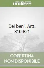 Di Tendenza Dei beni. Artt. 810-821