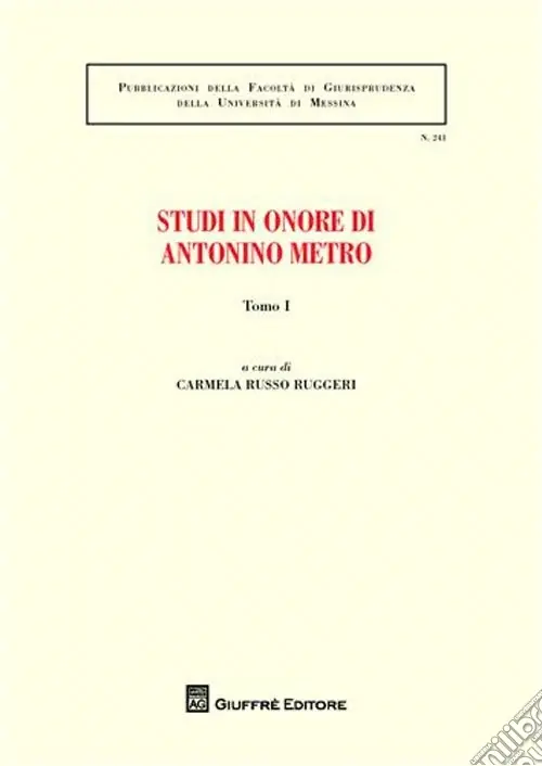 Offerta Speciale Studi in onore di Antonio Metro. Vol. 1