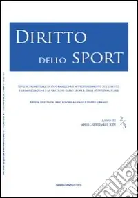 Diritto dello sport (2009). Vol. 2-3 Economico