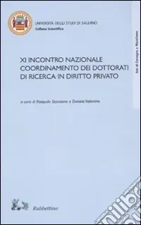 Reso Gratuito Undicesimo incontro nazionale coordinamento dei dottorati di ricerca in diritto privato