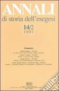 Annali di storia dell‘esegesi. Vol. 14/2 1997 Professionale