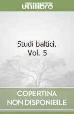Studi baltici. Vol. 5 Occasione
