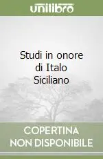 Scelto Dai Clienti Studi in onore di Italo Siciliano