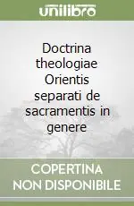 Doctrina theologiae Orientis separati de sacramentis in genere Prezzo Basso