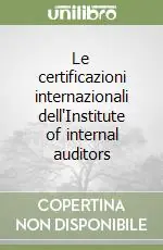 Prezzo Basso Le certificazioni internazionali dell‘Institute of internal auditors