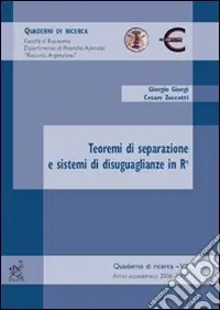 Teoremi di separazione e sistemi di disuguaglianze in Rn Prezzo Ridotto