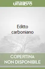Editto carboniano Prezzo Scontato