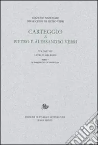 Carteggio di Pietro e Alessandro Verri Sconto