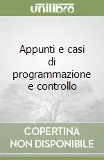 Novità Appunti e casi di programmazione e controllo