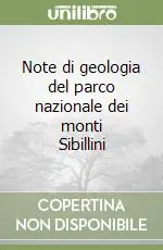 Note di geologia del parco nazionale dei monti Sibillini Spedito Oggi
