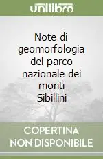 Direttamente Dal Produttore Note di geomorfologia del parco nazionale dei monti Sibillini