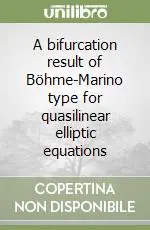 A bifurcation result of Böhme-Marino type for quasilinear elliptic equations Economico