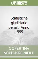Vendita Finale Statistiche giudiziarie penali. Anno 1999