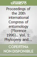 Reso Gratuito Proceedings of the 20th international Congress of entomology (Florence 1996).. Vol. 1 Phylogeny and classification of caraboidea
