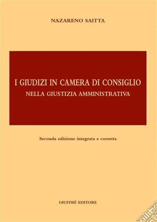 Promo Stagionale I giudizi in Camera di consiglio nella giustizia amministrativa