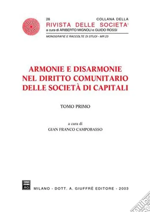 Vendita Finale Armonie e disarmonie nel diritto comunitario delle società di capitali