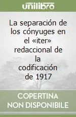Di Tendenza La separación de los cónyuges en el «iter» redaccional de la codificación de 1917