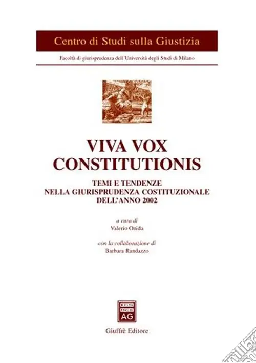 Vendita Finale Viva vox constitutionis. Temi e tendenze nella giurisprudenza costituzionale dell‘anno 2002