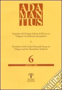 Vendita Finale Adamantius. Notiziario del Gruppo italiano di ricerca su «Origene e la tradizione alessandrina». Vol. 6