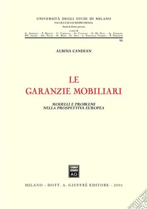 Le garanzie mobiliari. Modelli e problemi nella prospettiva europea Economico