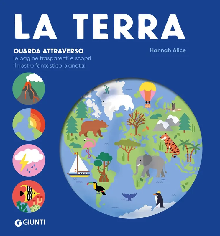 La Terra Guarda attraverso le pagine trasparenti e scopri il nostro fantastico pianeta! Vendita Finale