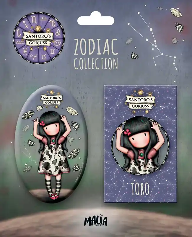 Promozione Gorjuss Zodiaco. Toro. Calamita e minibook