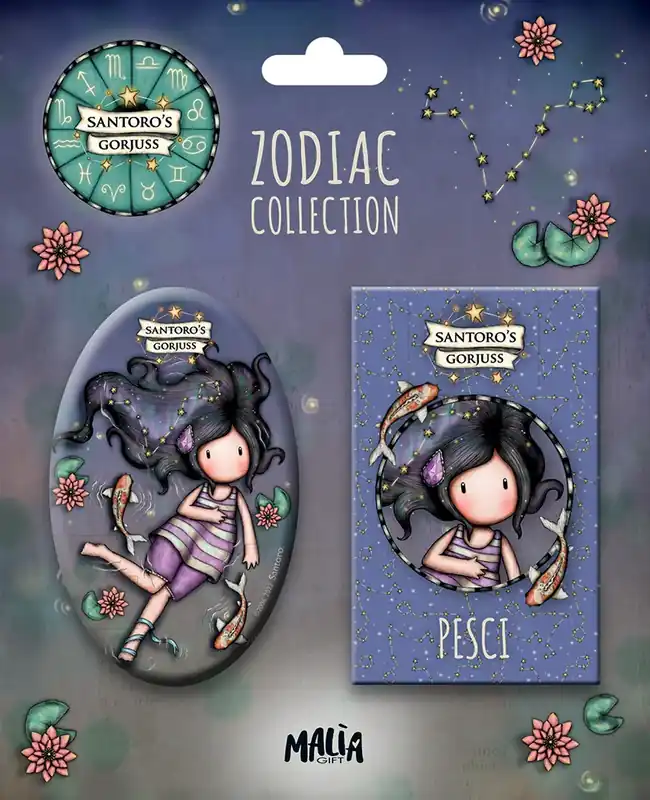 Offerta Gorjuss Zodiaco. Pesci. Calamita e minibook