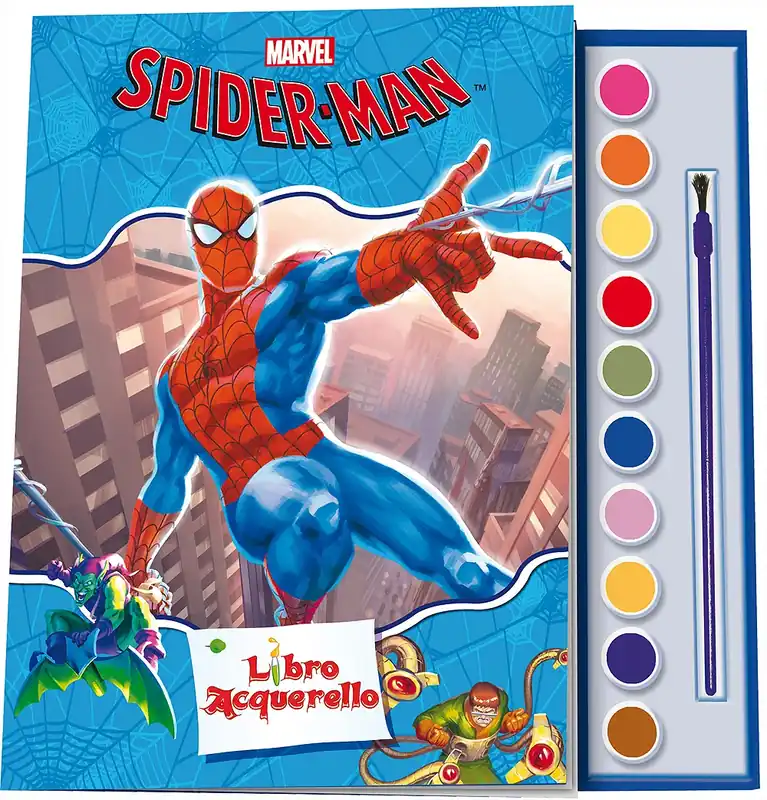 Soddisfatti O Rimborsati Libro Acquerello - Spider-Man Contiene 10 acquerelli e un pennello