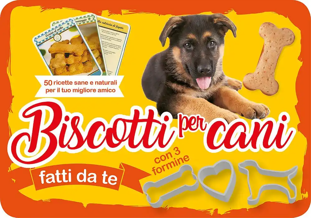 Biscotti per cani fatti da te 50 ricette sane e naturali per il tuo migliore amico - Con 3 formine Pagamento Sicuro