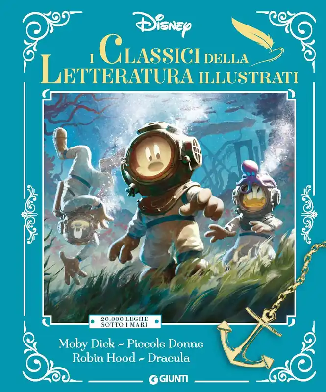 Offerta Limitata Classici della letteratura illustrati Disney 20.000 Leghe sotto i mari - Moby Dick - Piccole donne - Robin Hood - Dracula
