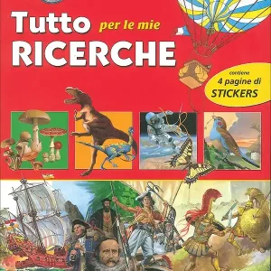 Tutto per le mie ricerche Contiene 4 pagine di stickers Direttamente Dal Produttore