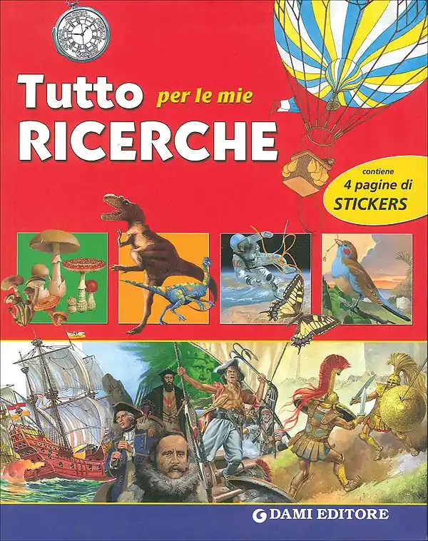 Tutto per le mie ricerche Contiene 4 pagine di stickers Direttamente Dal Produttore