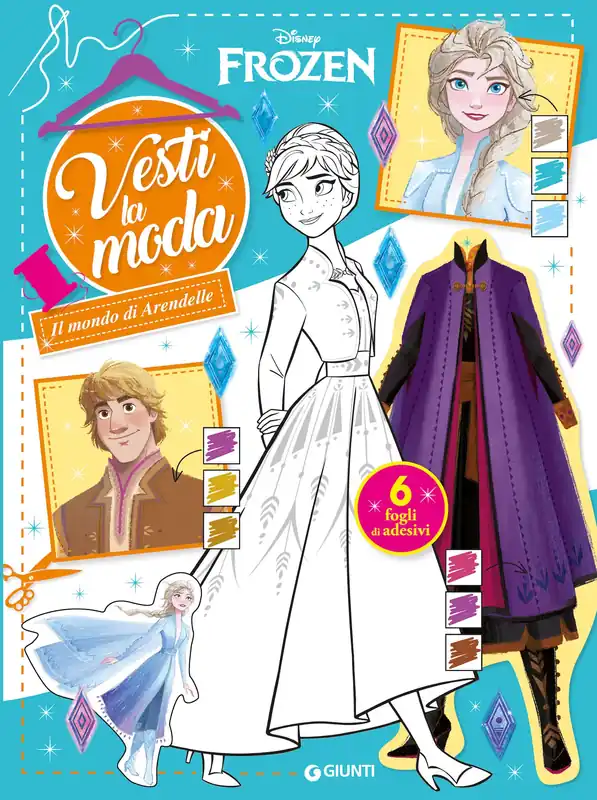 Frozen Vesti la moda Il mondo di Arendelle - 6 fogli di adesivi Prezzo Di Fabbrica