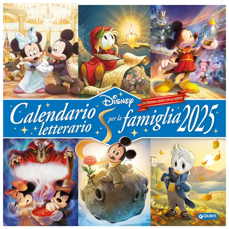 Offerta Lampo Calendario letterario per la famiglia Disney 2025 Da personalizzare con gli adesivi