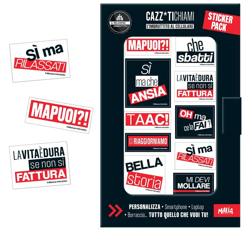 Affare Il Milanese Imbruttito. Sticker pack. Cazz* ti chiami - L‘Imbruttito al cellulare