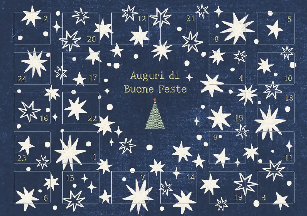 Di Tendenza Natale - biglietto calendario Stelle