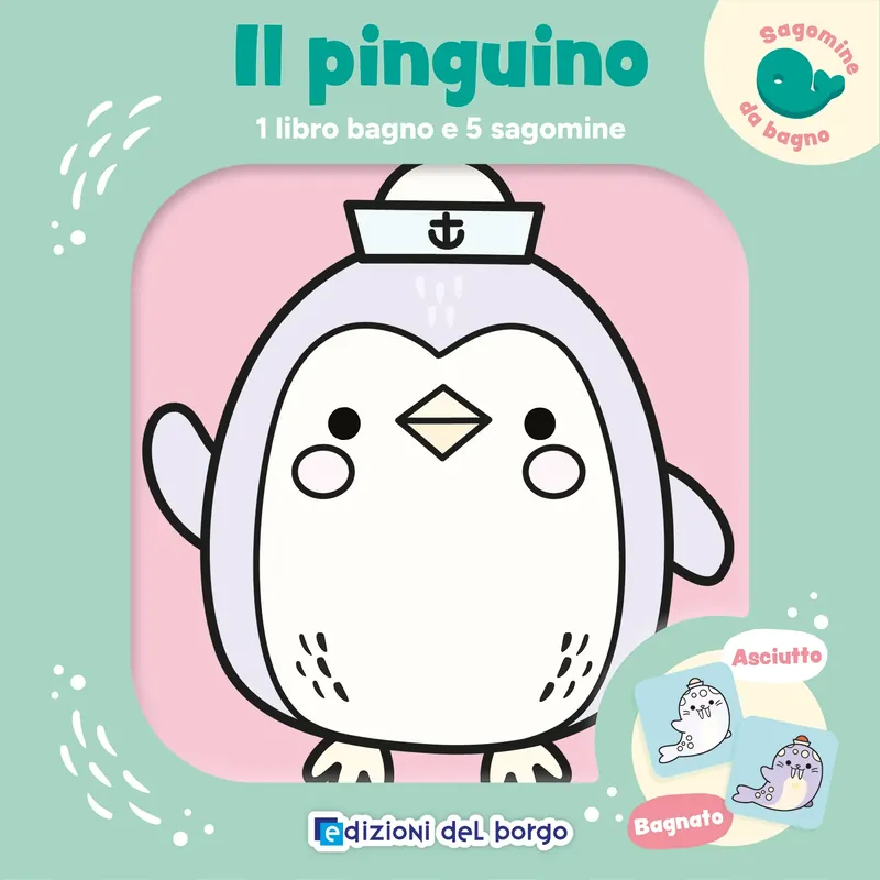 Pagamento Sicuro Sagomine da bagno - Il pinguino 1 libro bagno e 5 sagomine