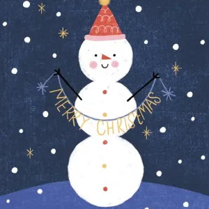 Natale - biglietto Pupazzo Neve Soddisfatti O Rimborsati