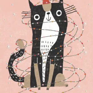 Natale - biglietto Gatto Prezzo Ridotto
