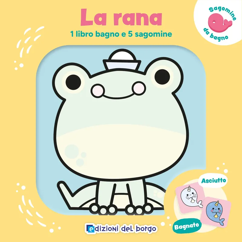 Sagomine da bagno - La rana 1 libro bagno e 5 sagomine Offerta