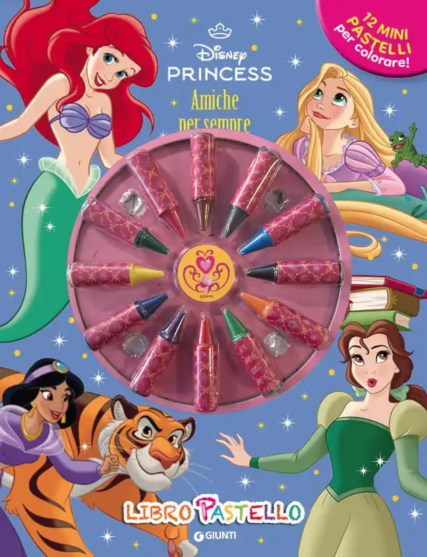 Esclusivo Disney Princess Amiche per sempre Libro Pastello 12 Mini pastelli per colorare!