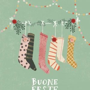 Natale - biglietto Calze Spedito Oggi