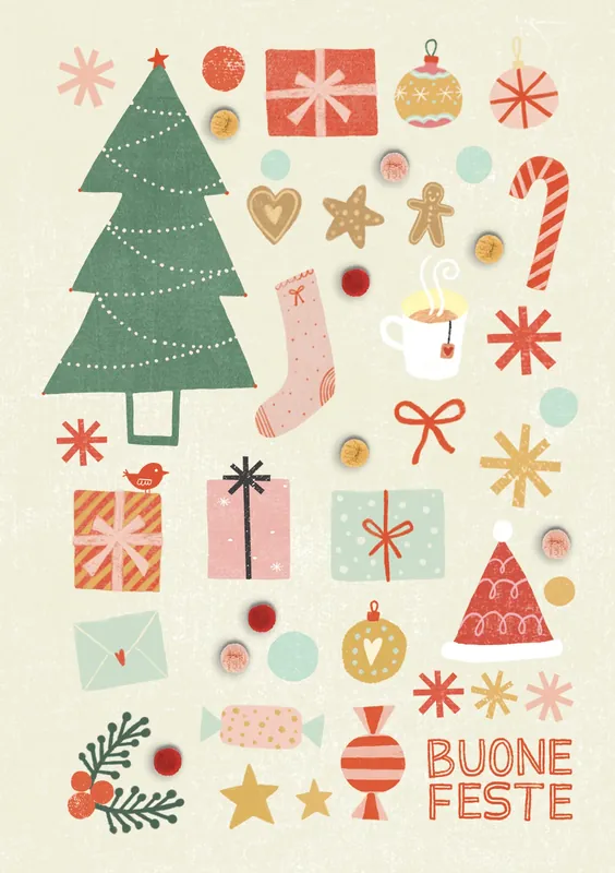 A Buon Prezzo Natale - biglietto Oggetti