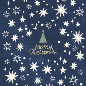 Natale - biglietto Fondo Stelle Prezzo Di Fabbrica