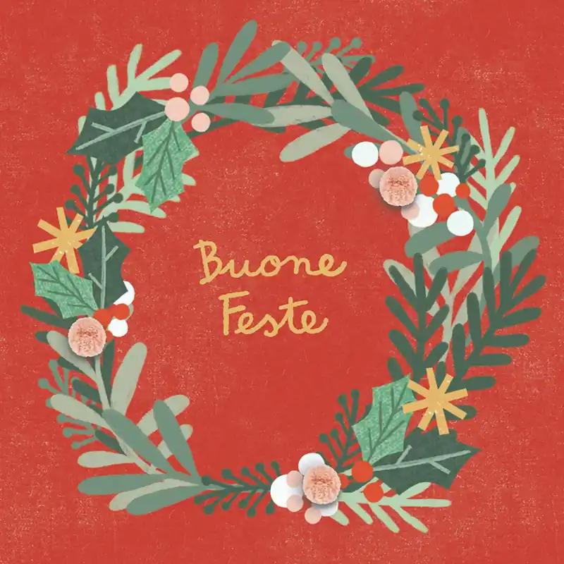Nuovo Arrivo Natale - biglietto Corona