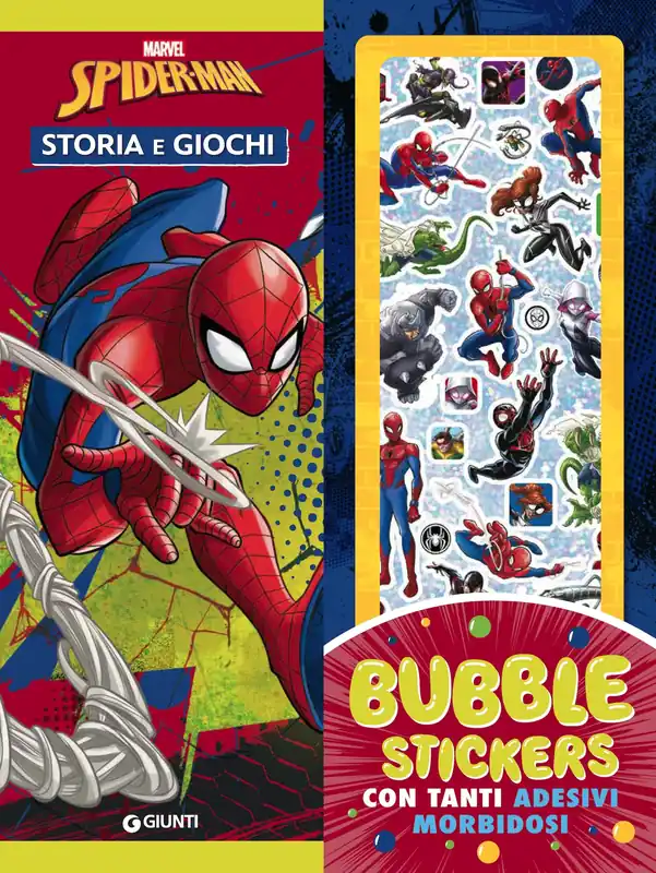 Novità Spiderman Bubble Stickers con tanti adesivi morbidosi